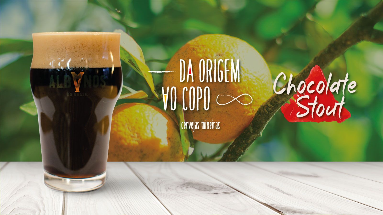 Da origem ao copo - Stout Chocolate -Albanos do Brasil